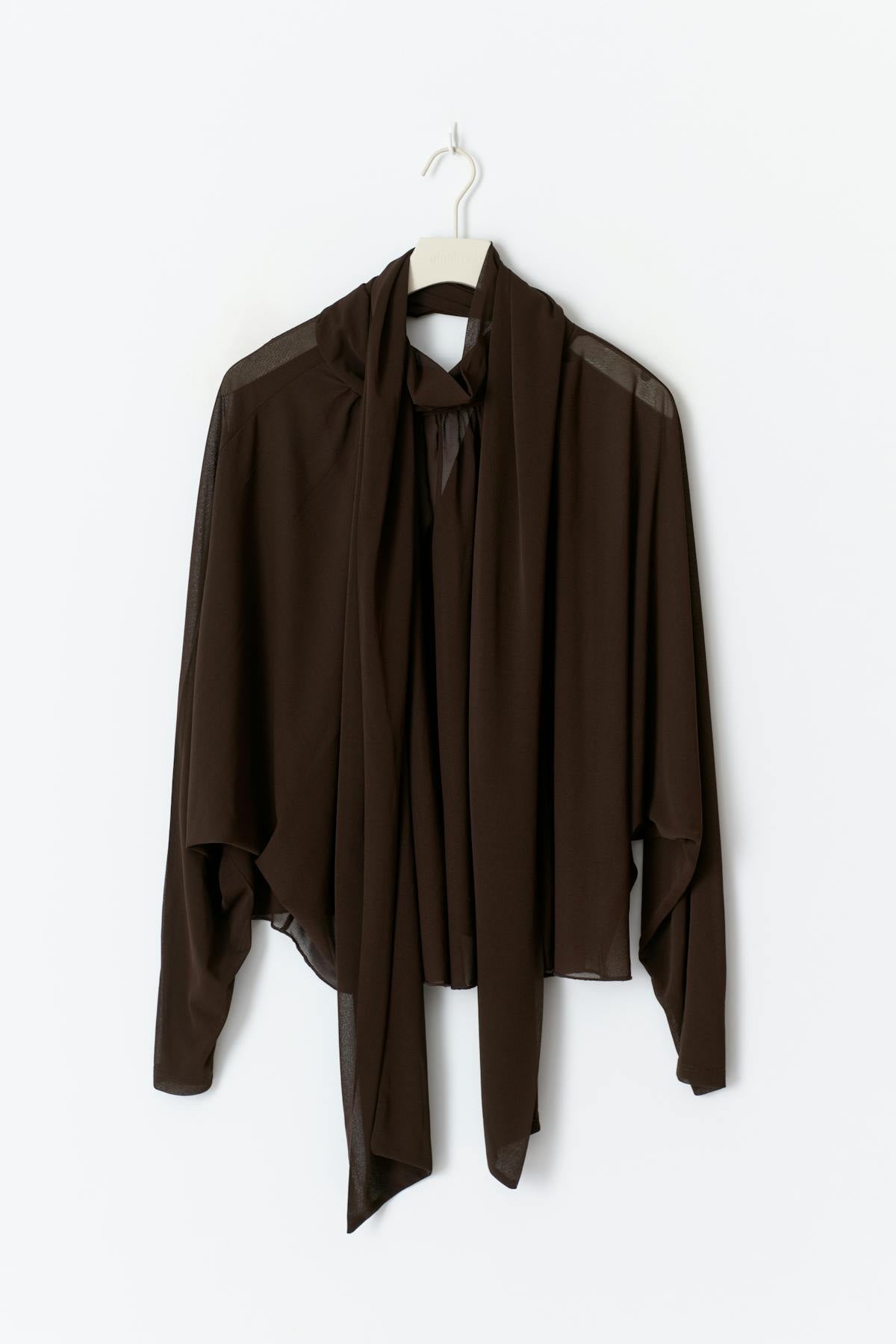 Tie detail top - Seal brown