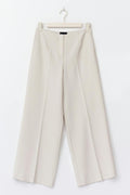 High waist wide trousers - Creme