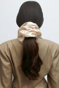Big satin scrunchie - Blanc cassé