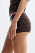Soft folded loungewear shorts - Pink stripe