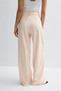 Mid waist wide trousers - Marron