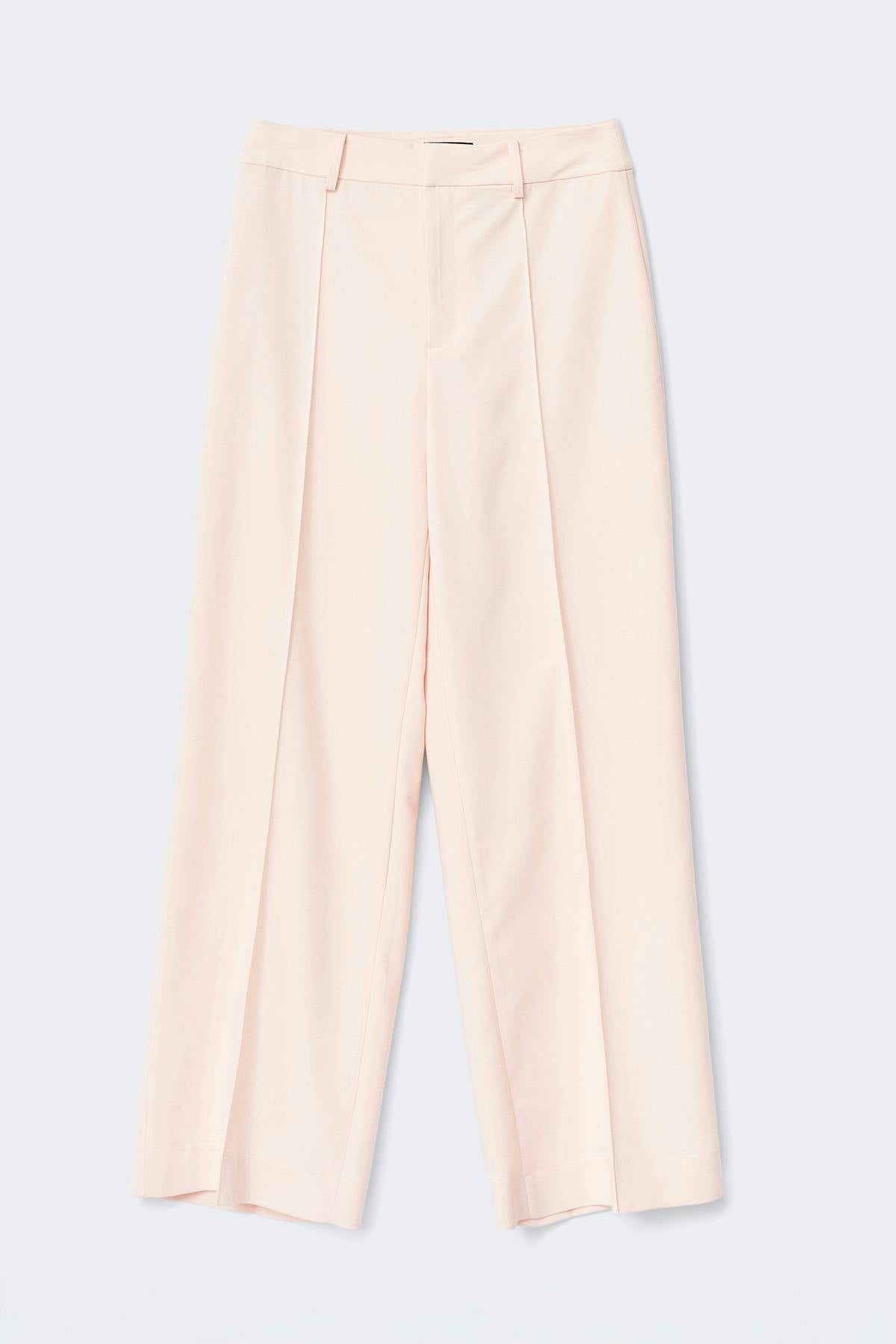Mid waist wide trousers - Peach