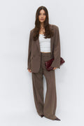 Mid waist wide trousers - Noir