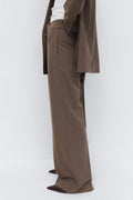 Mid waist wide trousers - Noir