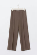 Mid waist wide trousers - Marron
