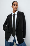 Solid fashion tie - Noir