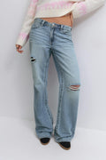 Y for real low loose jeans - Bleu clair