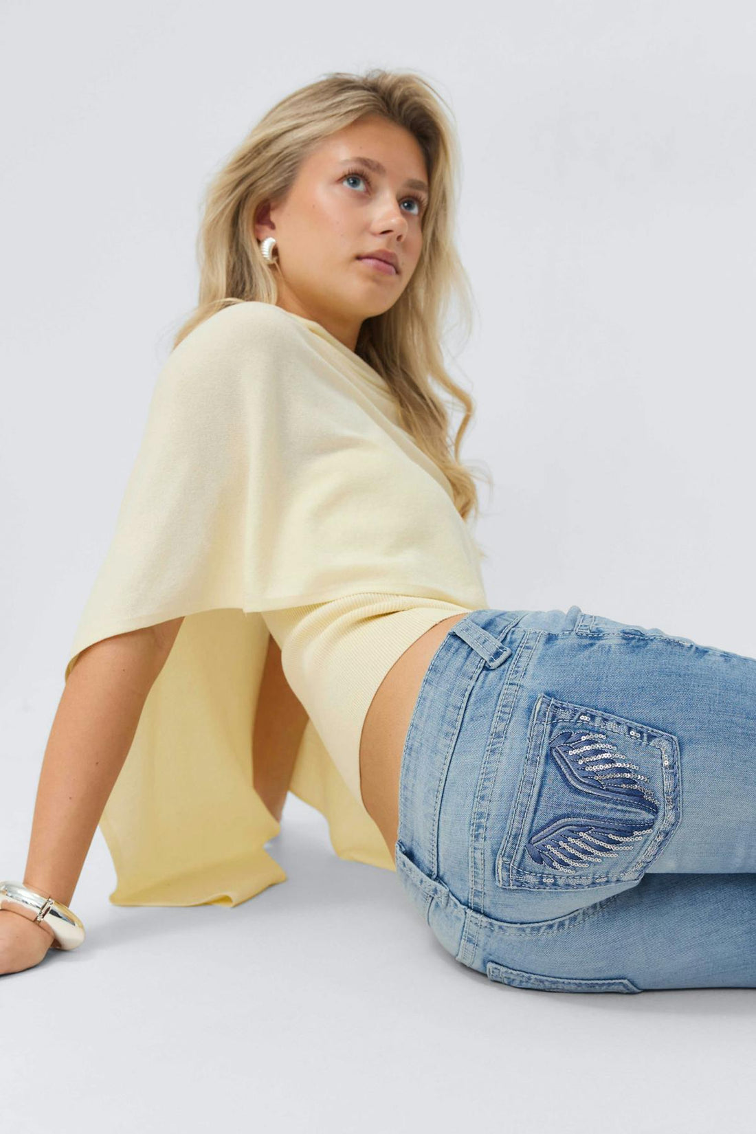 14+ too messy flare jeans - Bleu