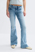 Y one knee destroy jeans - Bleu clair