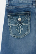 Y one knee destroy jeans - Mid blue