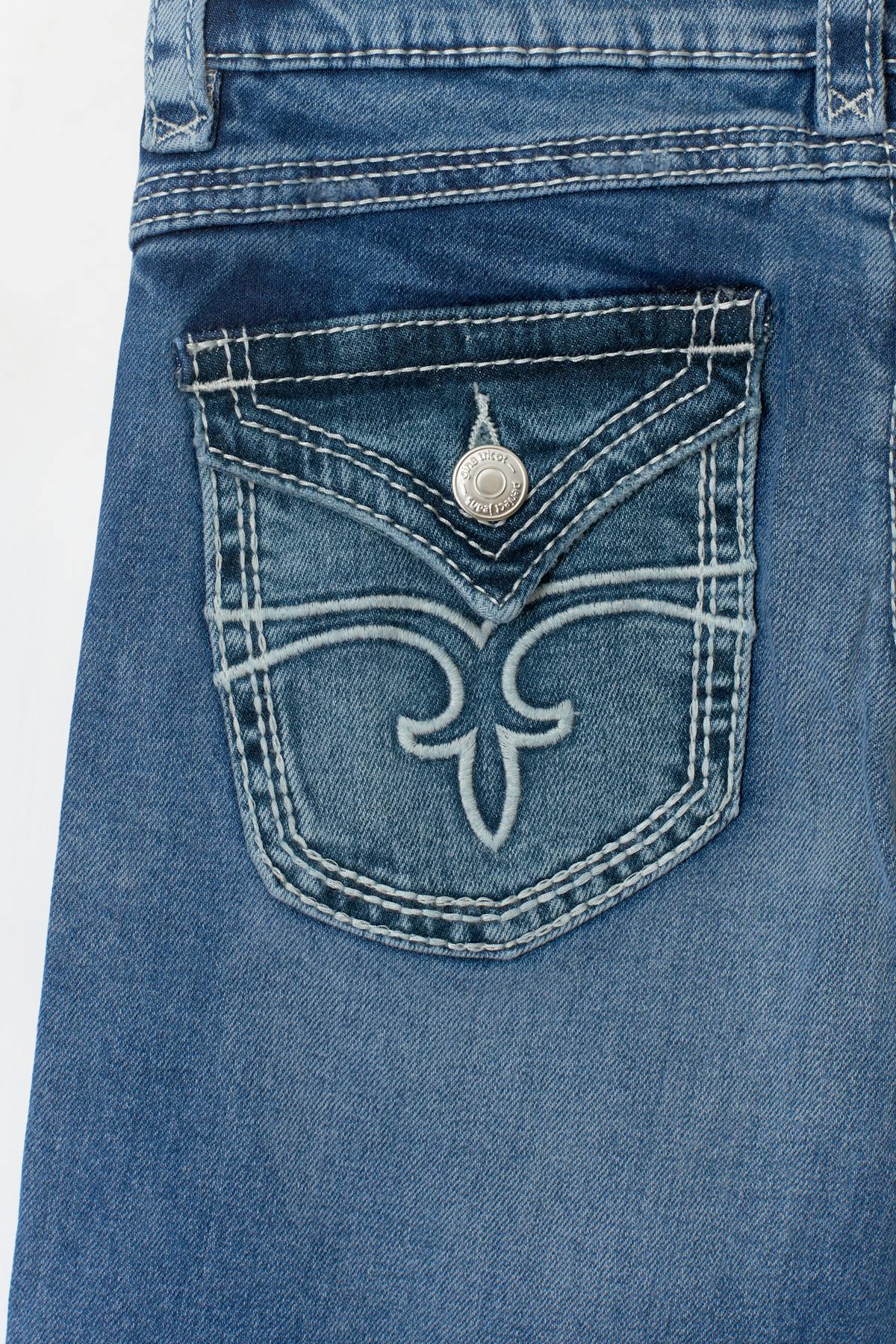 Y one knee destroy jeans - Mid blue