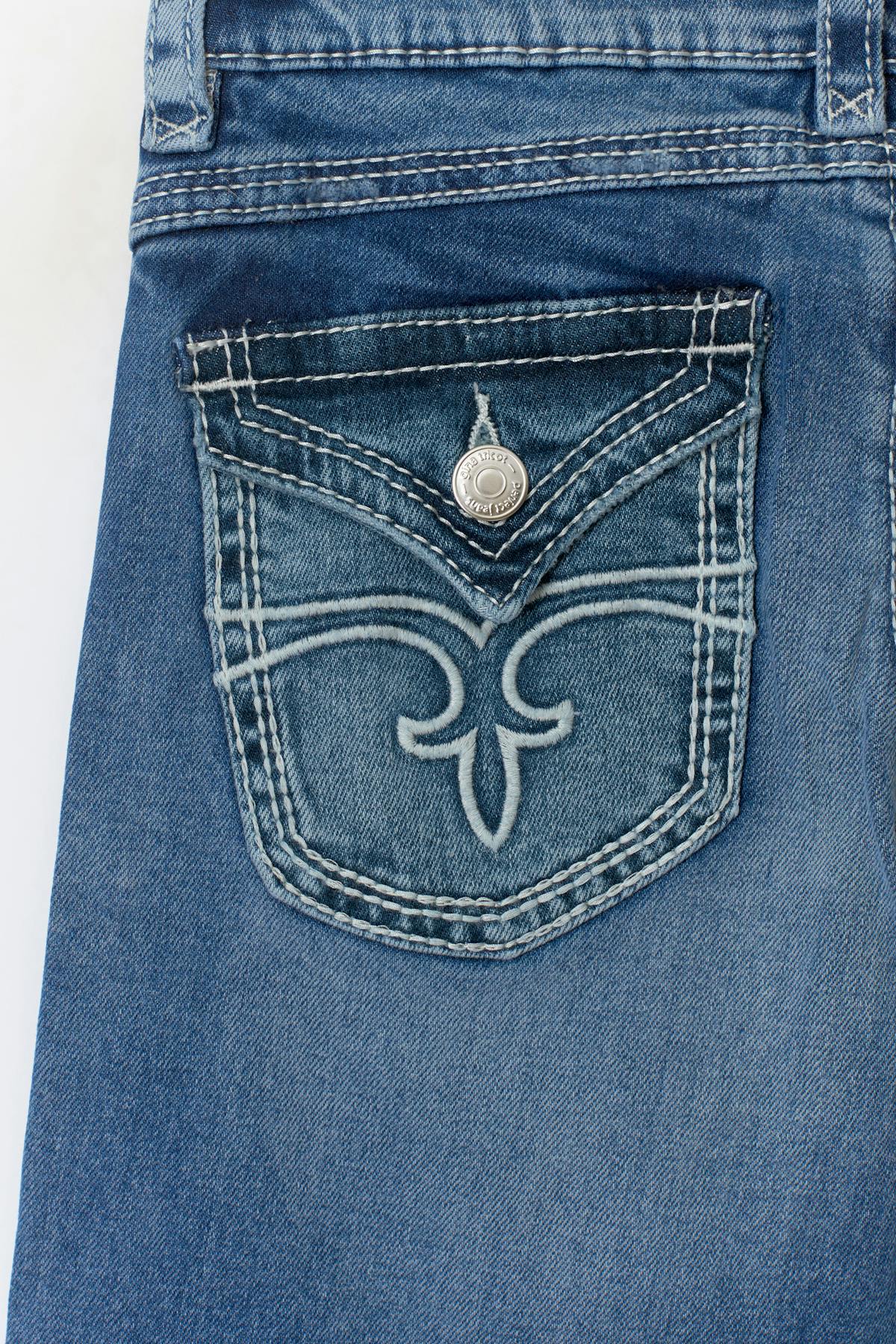 Y one knee destroy jeans tall - Mid blue