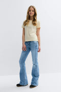 Y too messy flare jeans - Blanc cassé