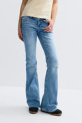 Y too messy flare jeans - Blanc cassé