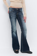 Y too messy flare jeans - Bleu foncé
