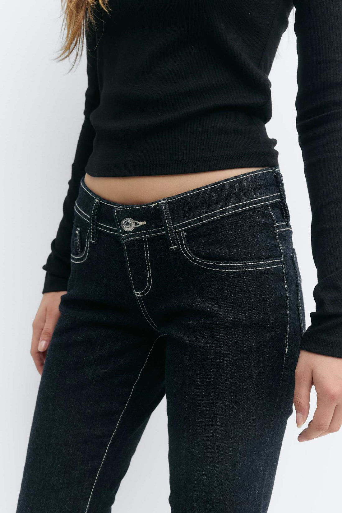 Ultra low flare petite jeans - Rinse