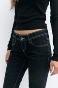 Ultra low flare petite jeans - Rinse