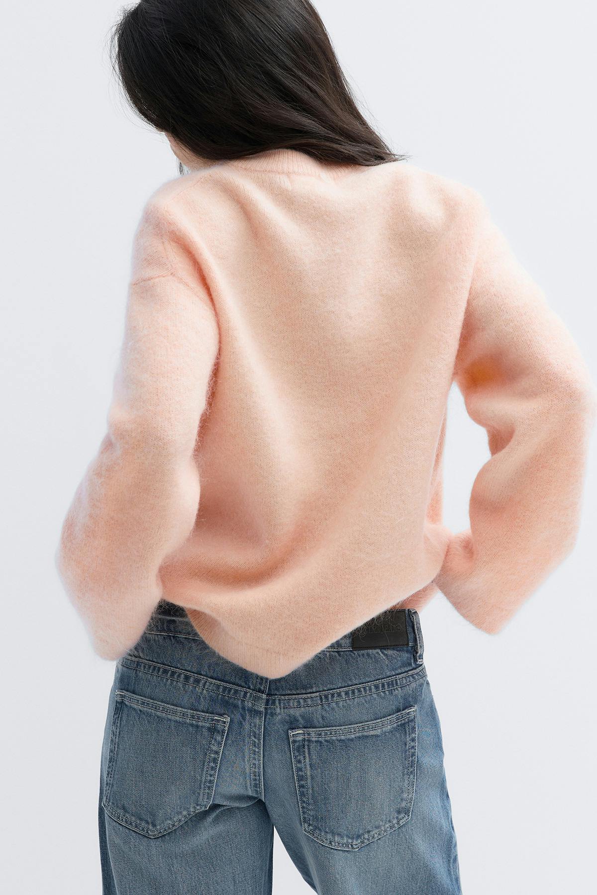 Mohair knitted sweater - Gardenia