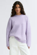 Mohair knitted sweater - Peach