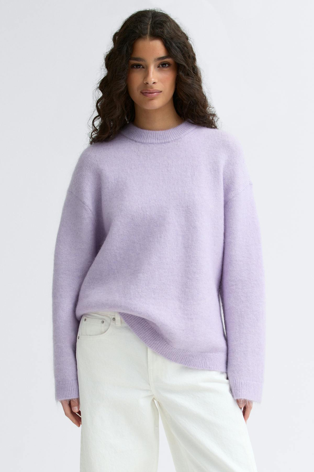 Mohair knitted sweater - Peach