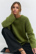 Mohair knitted sweater - Vert