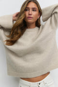 Mohair knitted sweater - Fudge