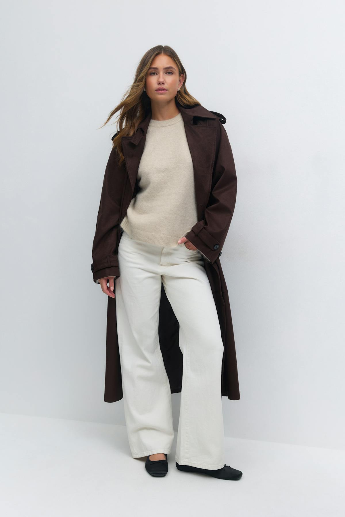 Mohair knitted sweater - Fudge