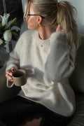 Mohair knitted sweater - Fudge