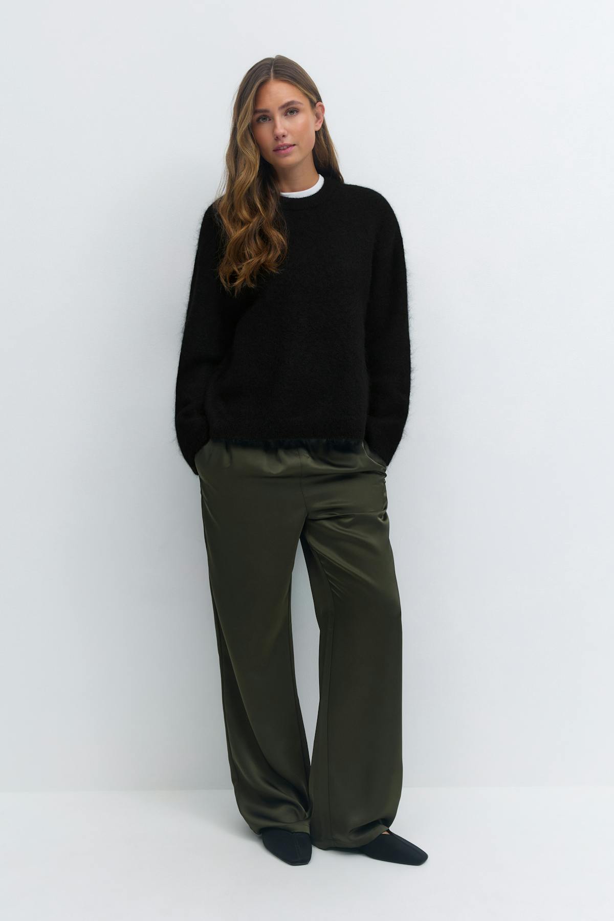 Mohair knitted sweater - Noir