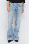 Ultra low bootcut jeans - Gris clair