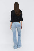 Ultra low bootcut jeans - Gris clair