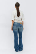 Ultra low bootcut jeans - Blanc cassé