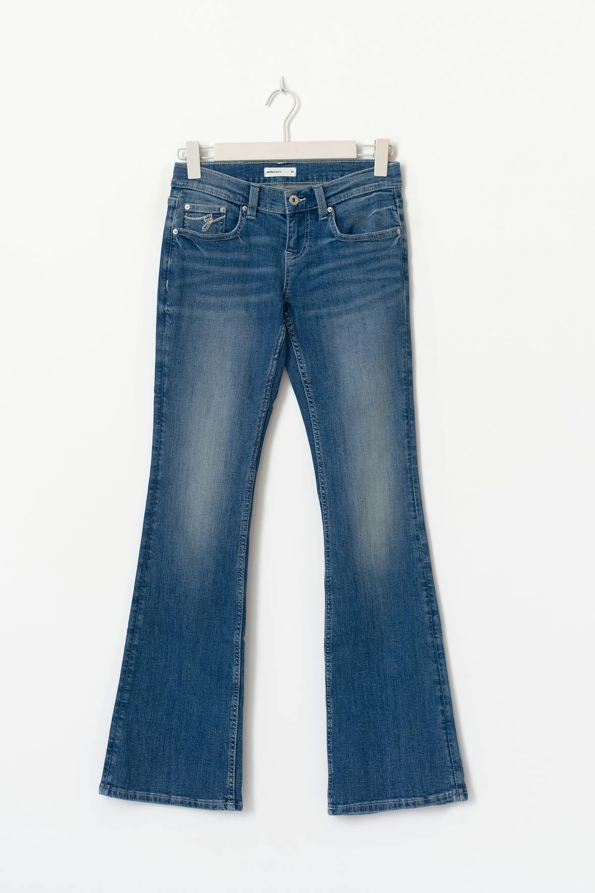 Ultra low bootcut jeans - Blanc cassé