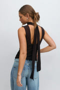 Scarf top - Marron foncé