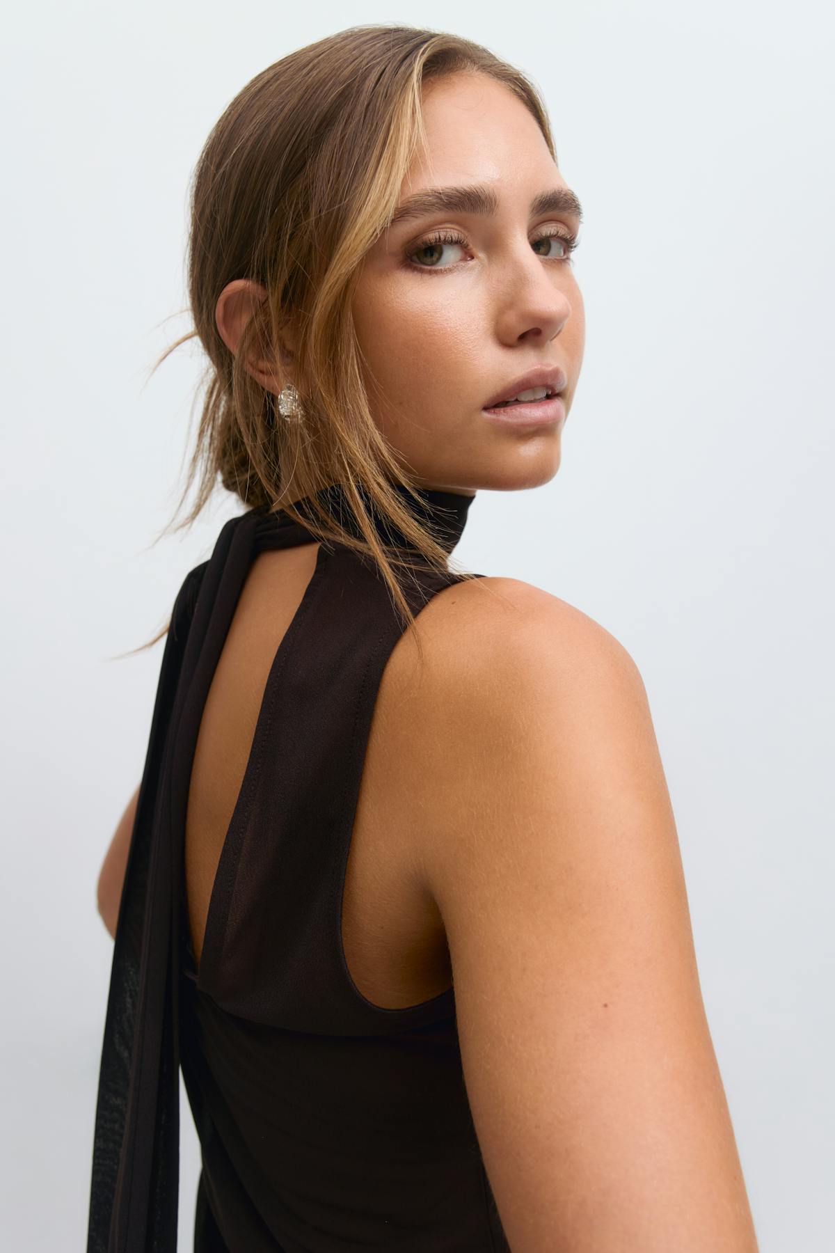 Scarf top - Marron foncé