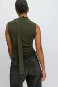 Cowlneck scarf top - Vert