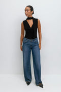 Cowlneck scarf top - Noir
