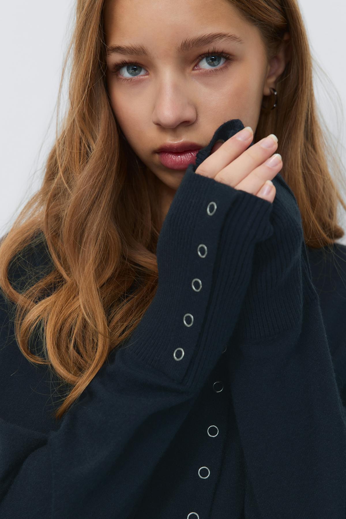 Y shaped knitted cardigan - Navy blazer