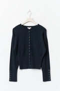 Y shaped knitted cardigan - Navy blazer