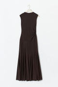 Dropped waist maxi dress - Marron foncé