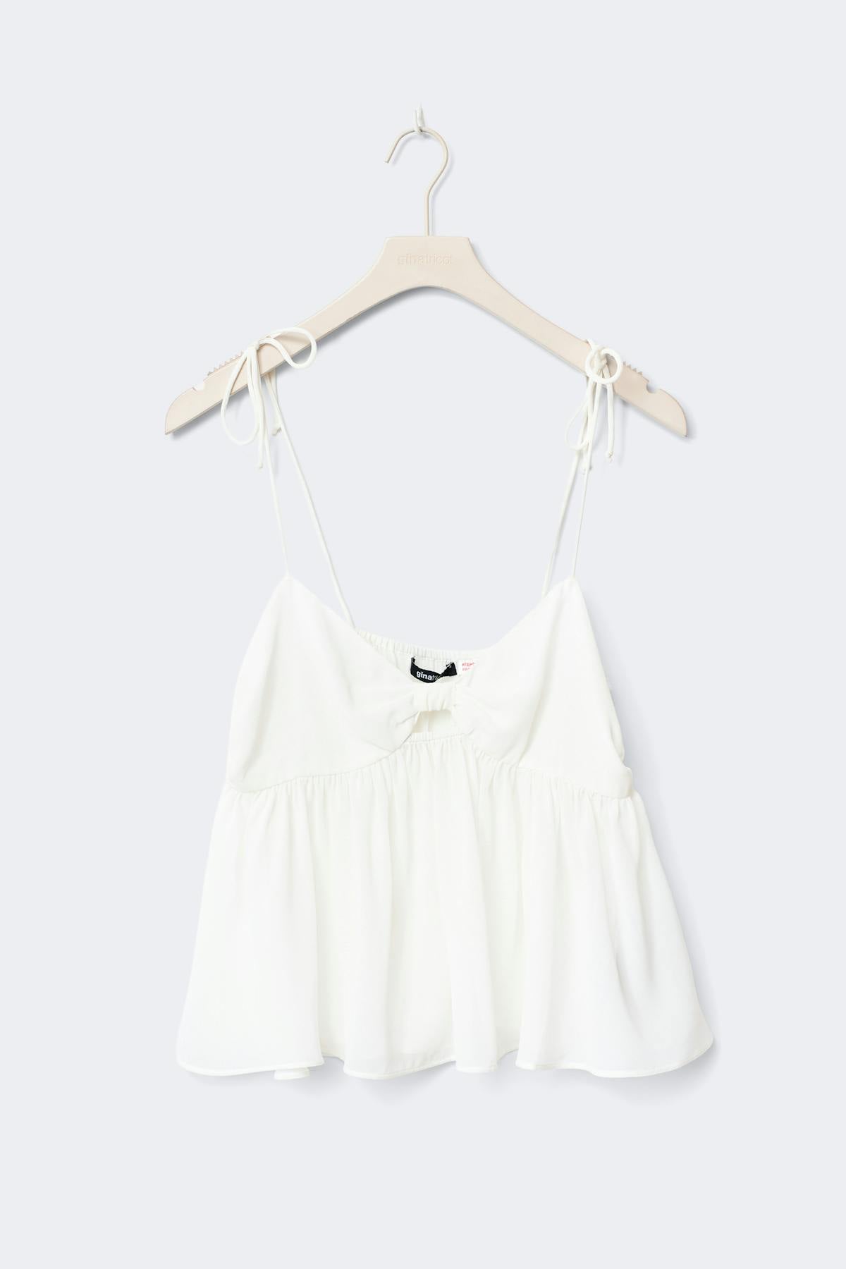 Chiffon loungewear singlet - Gardenia