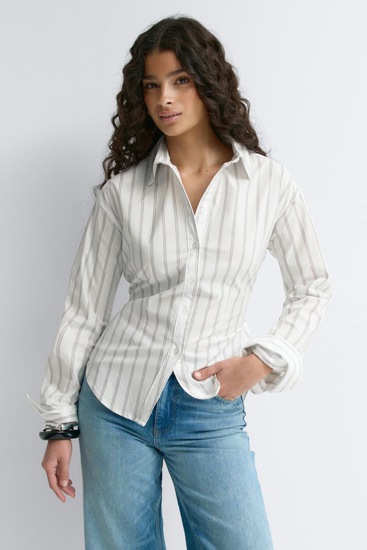 Shaped blouse - Rose clair