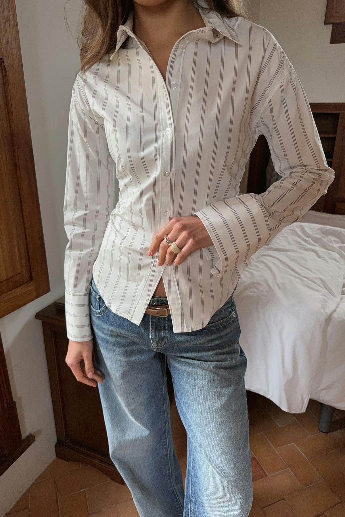 Shaped blouse - Rose clair