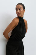 Halterneck maxi dress - Zebra