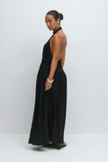 Halterneck maxi dress - Zebra