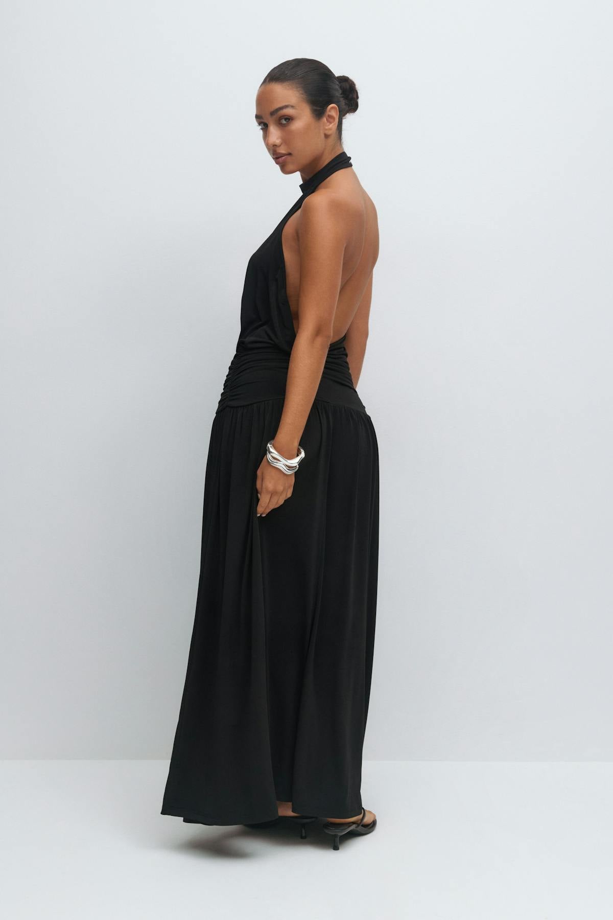 Halterneck maxi dress - Zebra