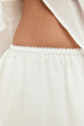 Chiffon loungewear shorts - Gardenia