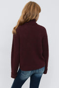 Y knitted turtleneck sweater - Bordeaux foncé