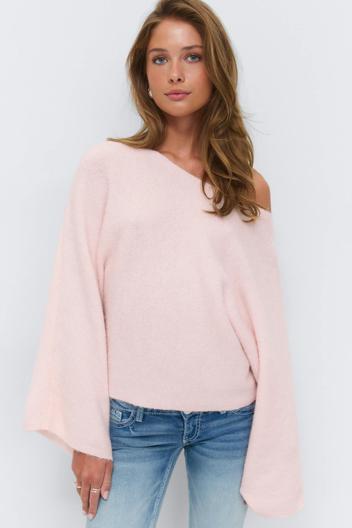 14+ knitted poncho sweater - Gardenia