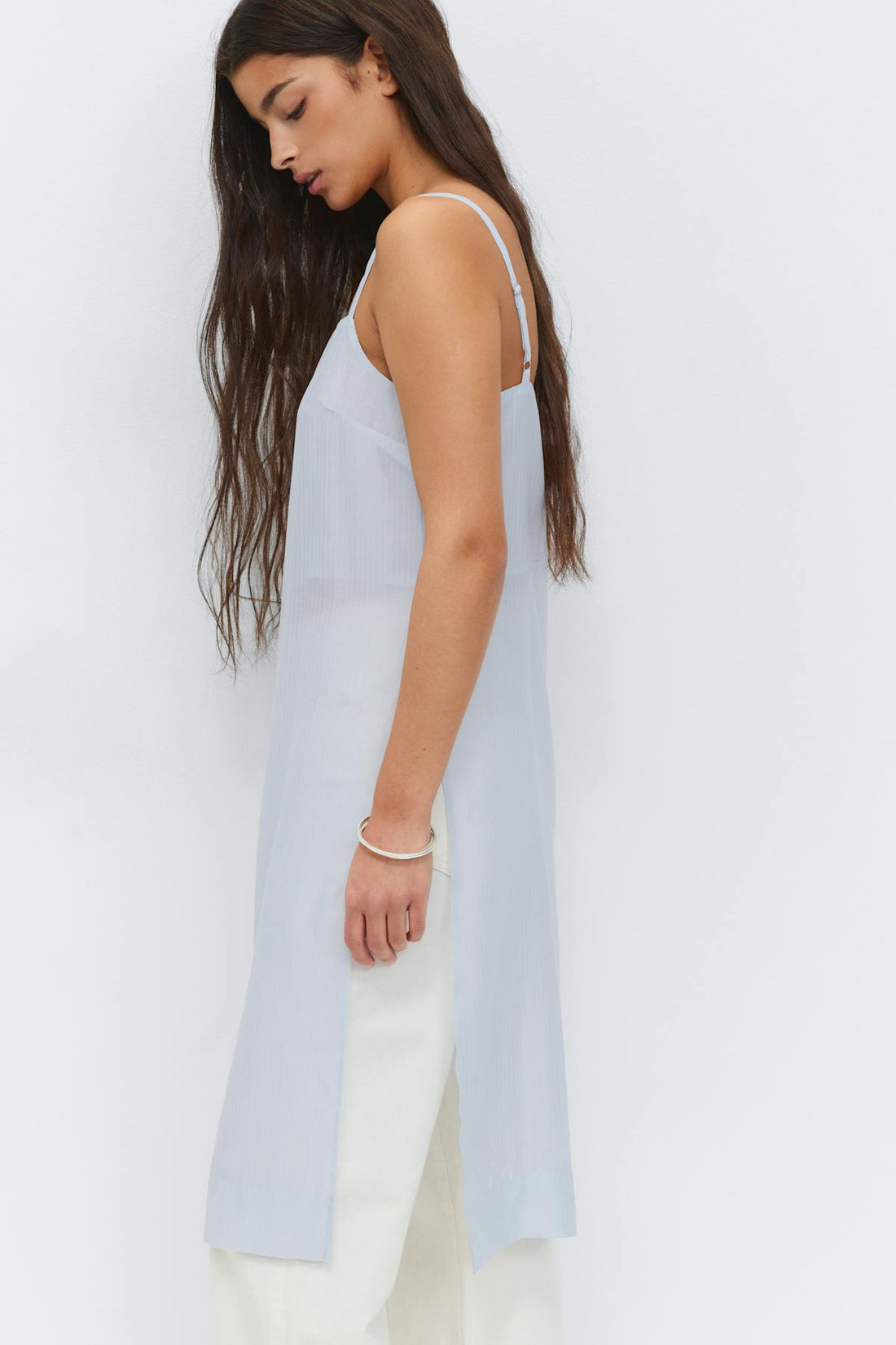 Sheer dress - Blue/stripe